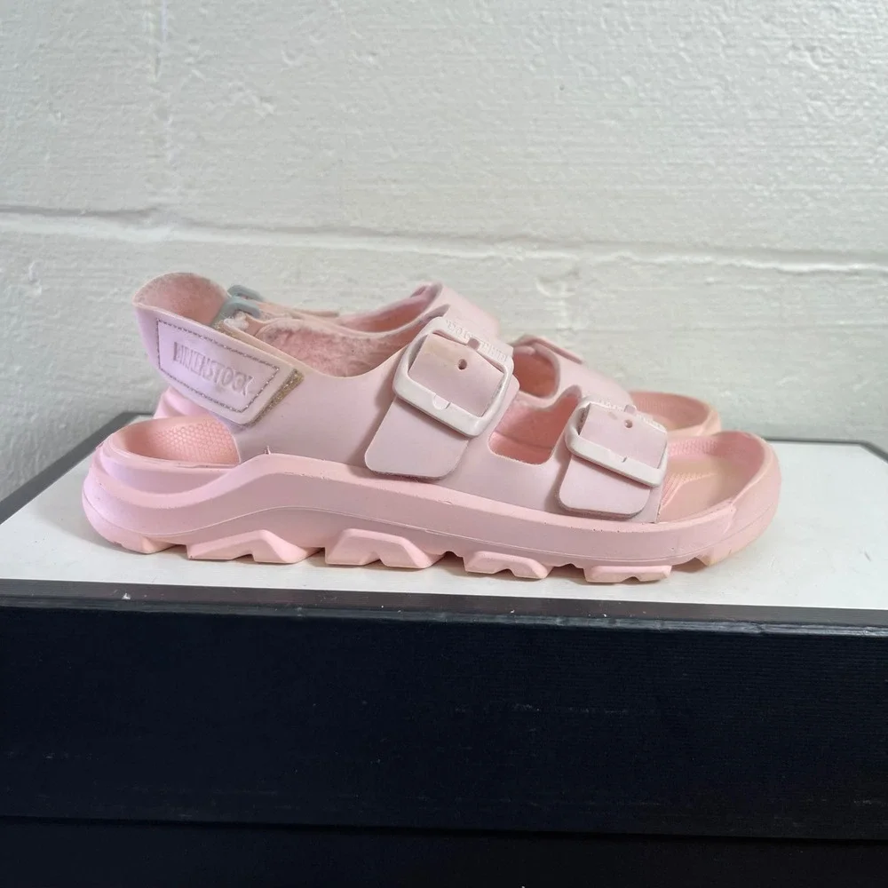 Birkenstock Mogami Birko-Flor Sandals Icy Gentle Rose Kids Girls 33 EU/2 US